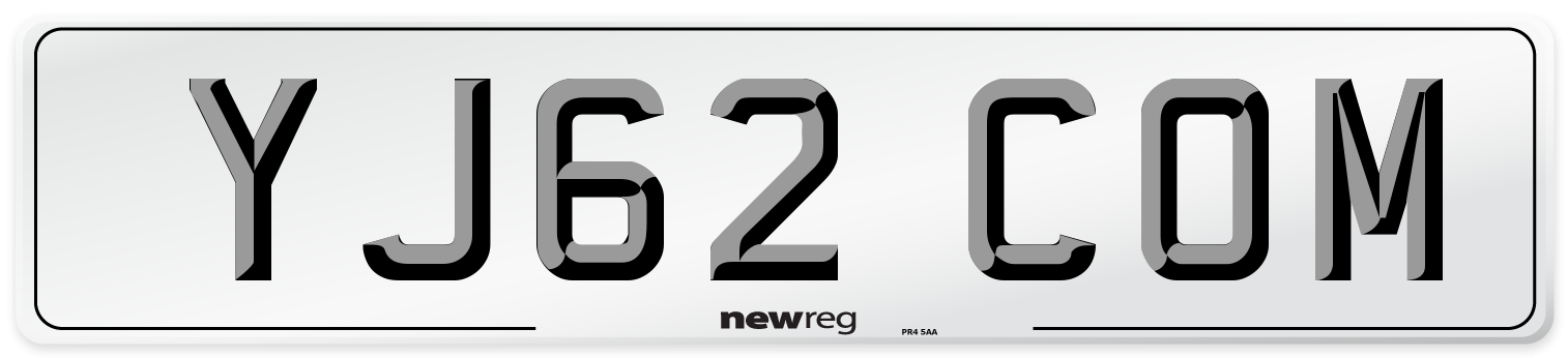 YJ62 COM Number Plate from New Reg